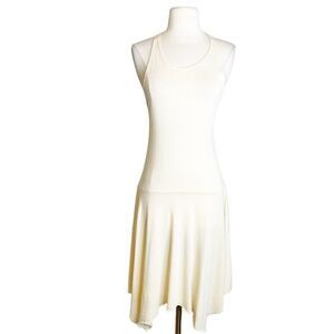 Raquel Allegra Size 0 Soft Cotton Sleeveless Dress Thin Peach Tan Swing Midi